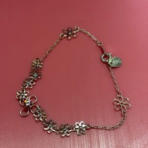 Claire's Silver Floral Bracelet